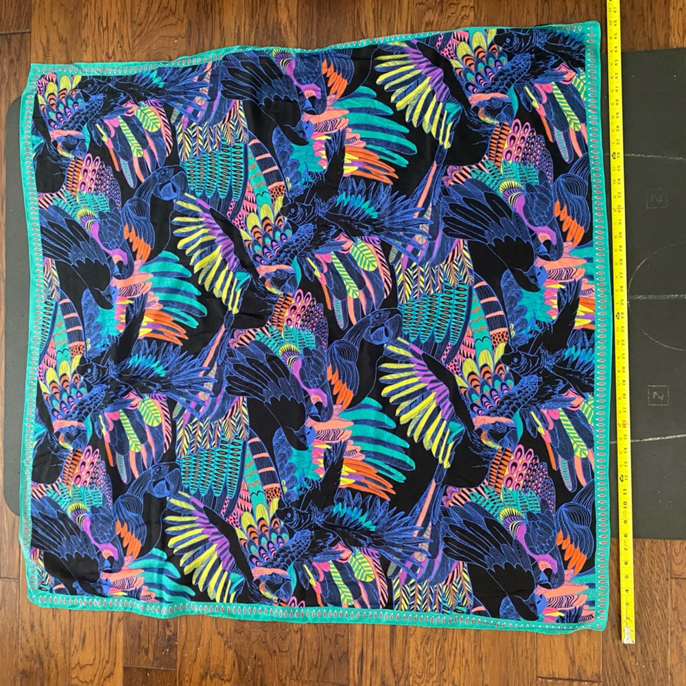 Vintage tropical print scarf